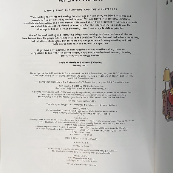 It's So‎ Amazing!: A Book about Eggs, Sperm, Birth, Babies, and Families. Harris - Picture 3 of 3